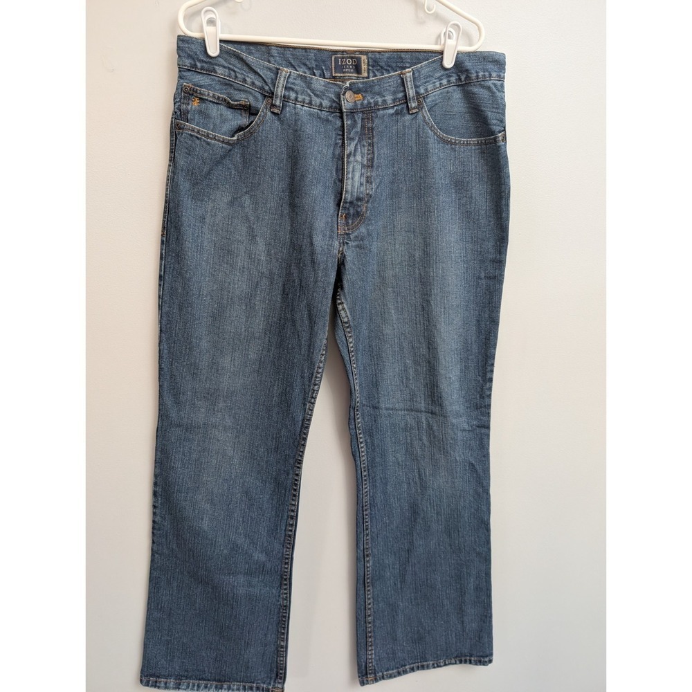 P1 Izod Bootcut Men's size 36x32 Medium Wash Blue Denim jeans